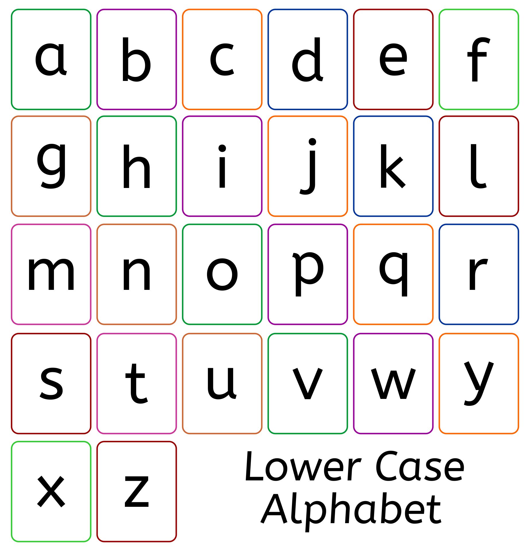 7 Best Images of Printable Lower Case Alphabet Flash Cards - Letter ...