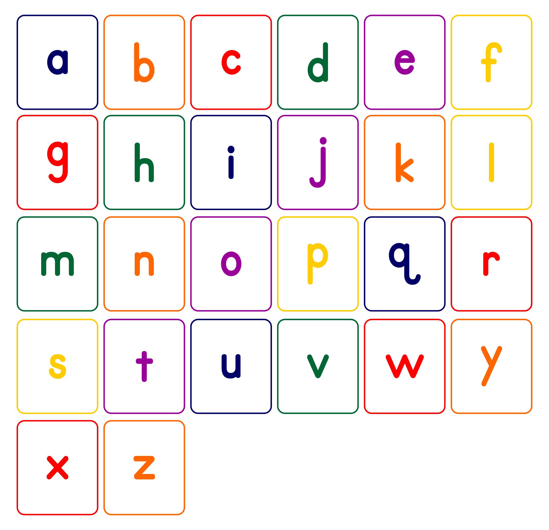 Lower Case Alphabet Flash Cards 10 Free PDF Printables Printablee