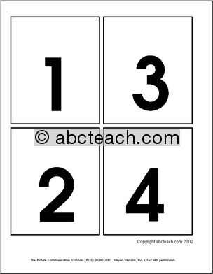 Number Flashcards 120 Printable