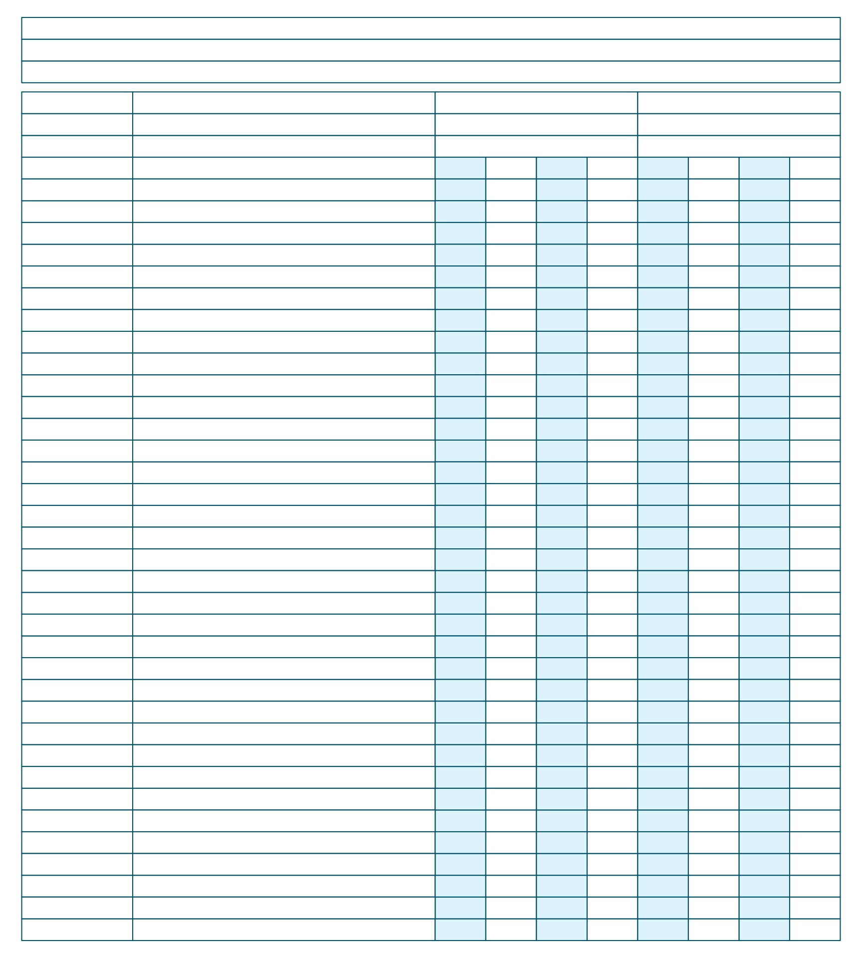 Free Printable 4 Column Ledger Paper Printable Form, Templates and Letter