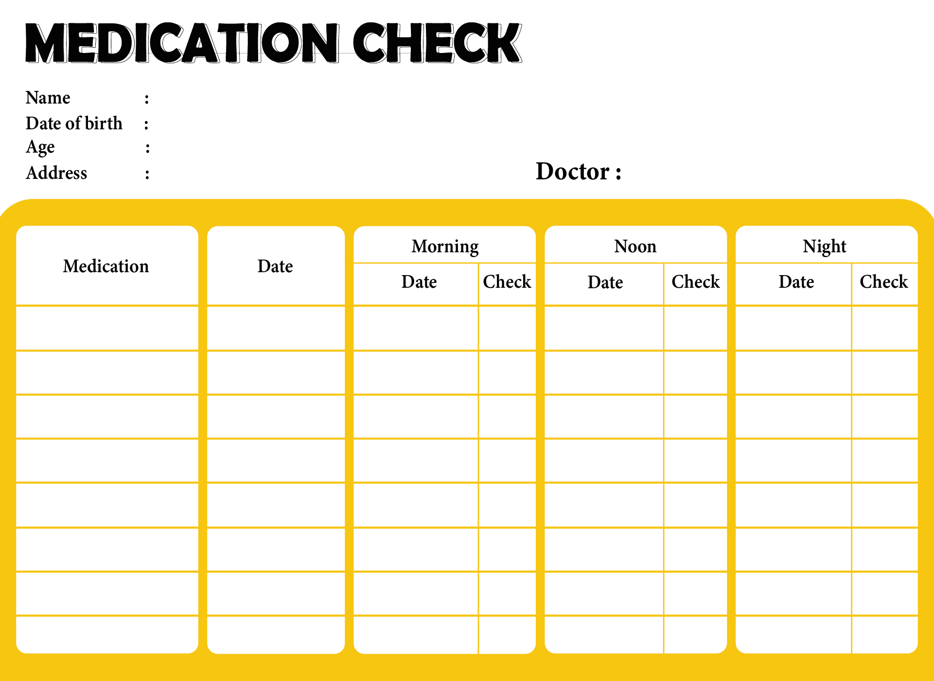 10 Best Free Printable Medication Log Sheets Vrogue