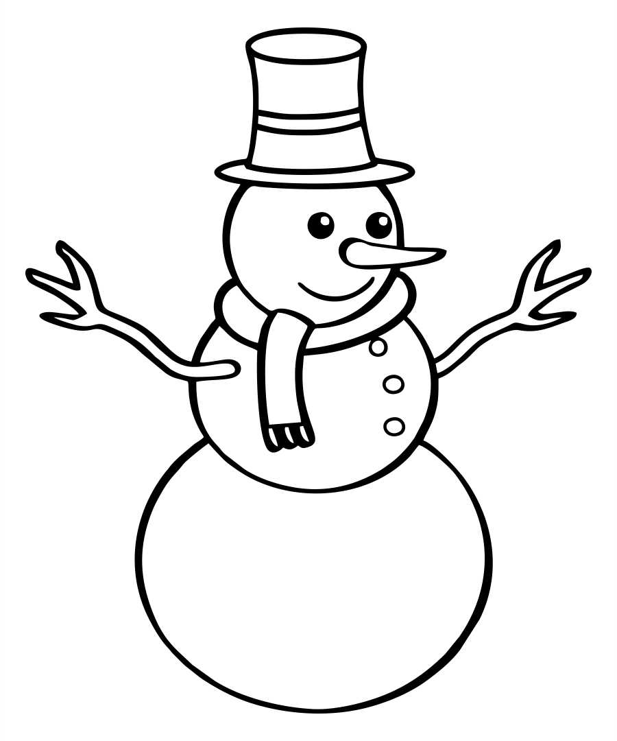 Christmas Snowman Coloring Pages - 10 Free PDF Printables | Printablee