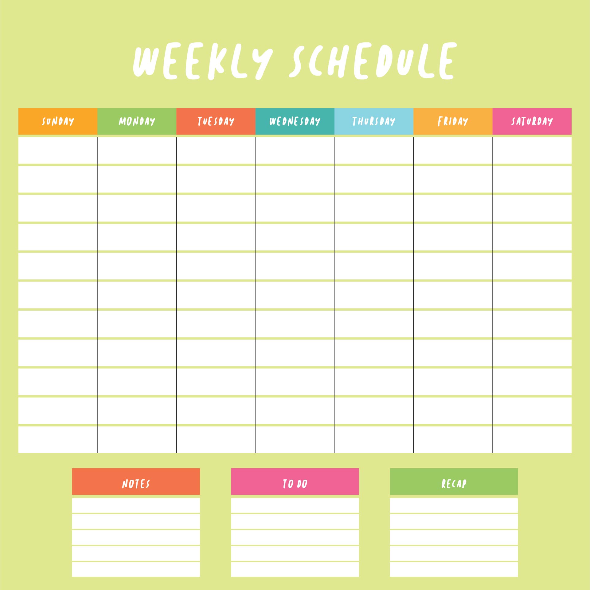 Weekly Work Schedule 10 Free PDF Printables Printablee