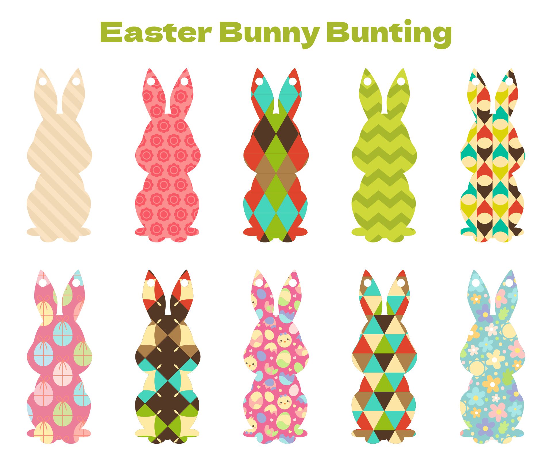 Easter Bunting Printables
