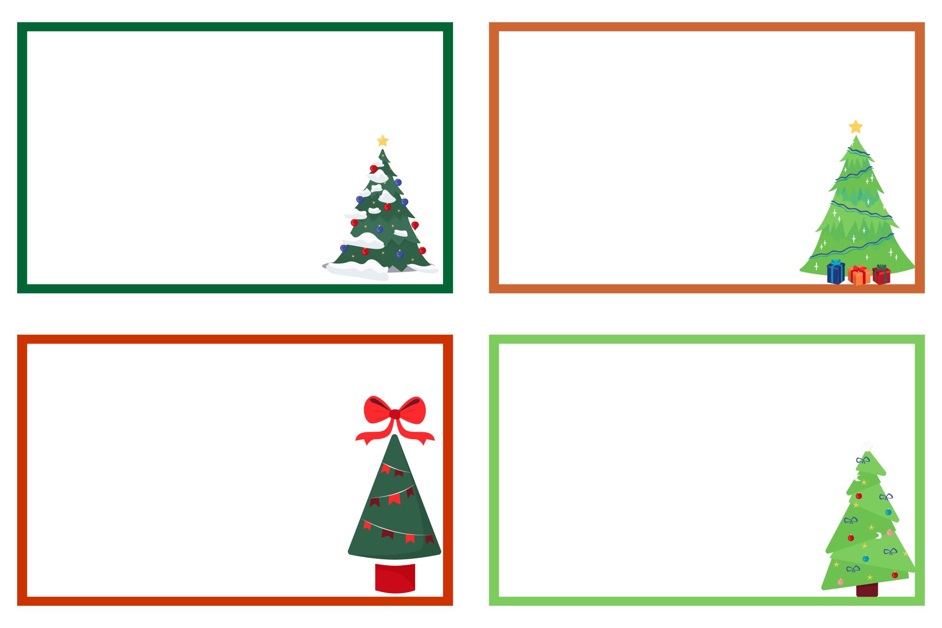 Blank Christmas Label Templates