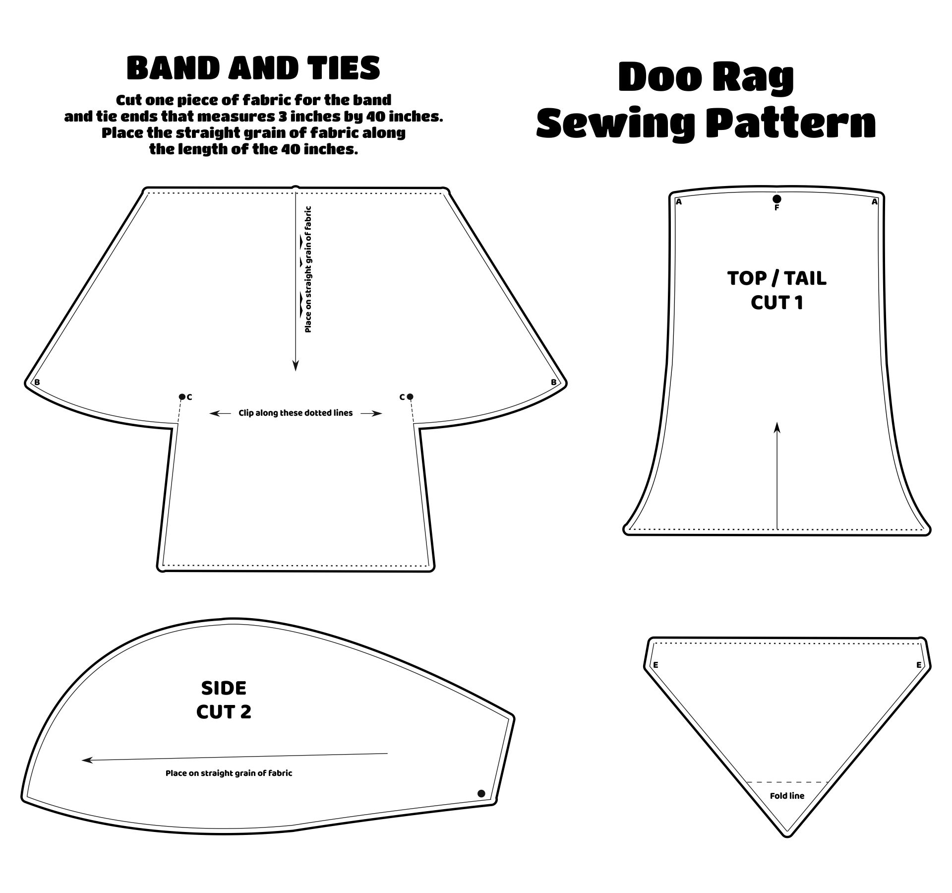 10 Best Printable Doo Rag Sewing Pattern PDF For Free At Printablee