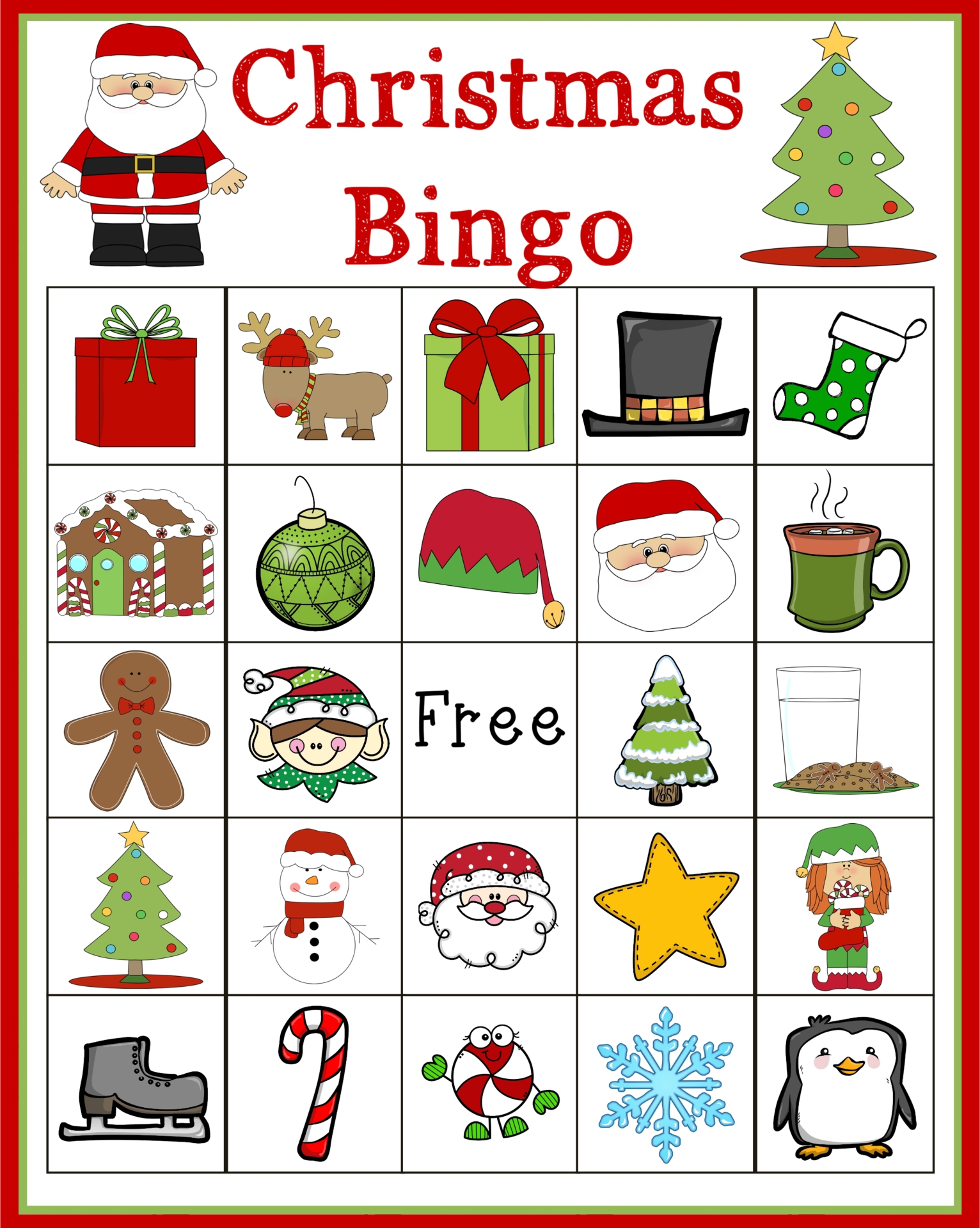 printable blank christmas bingo cards