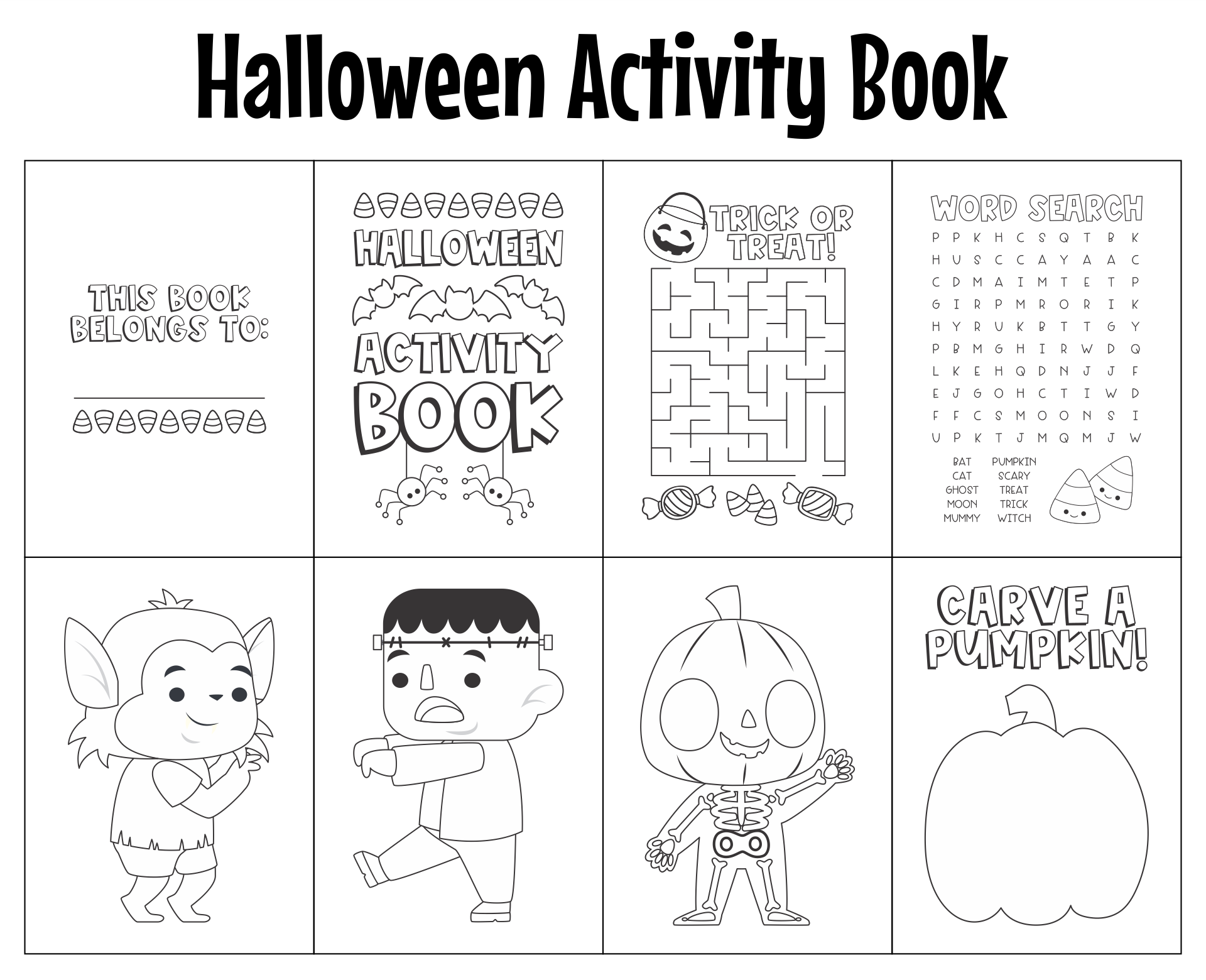 Make  Printable Halloween Book