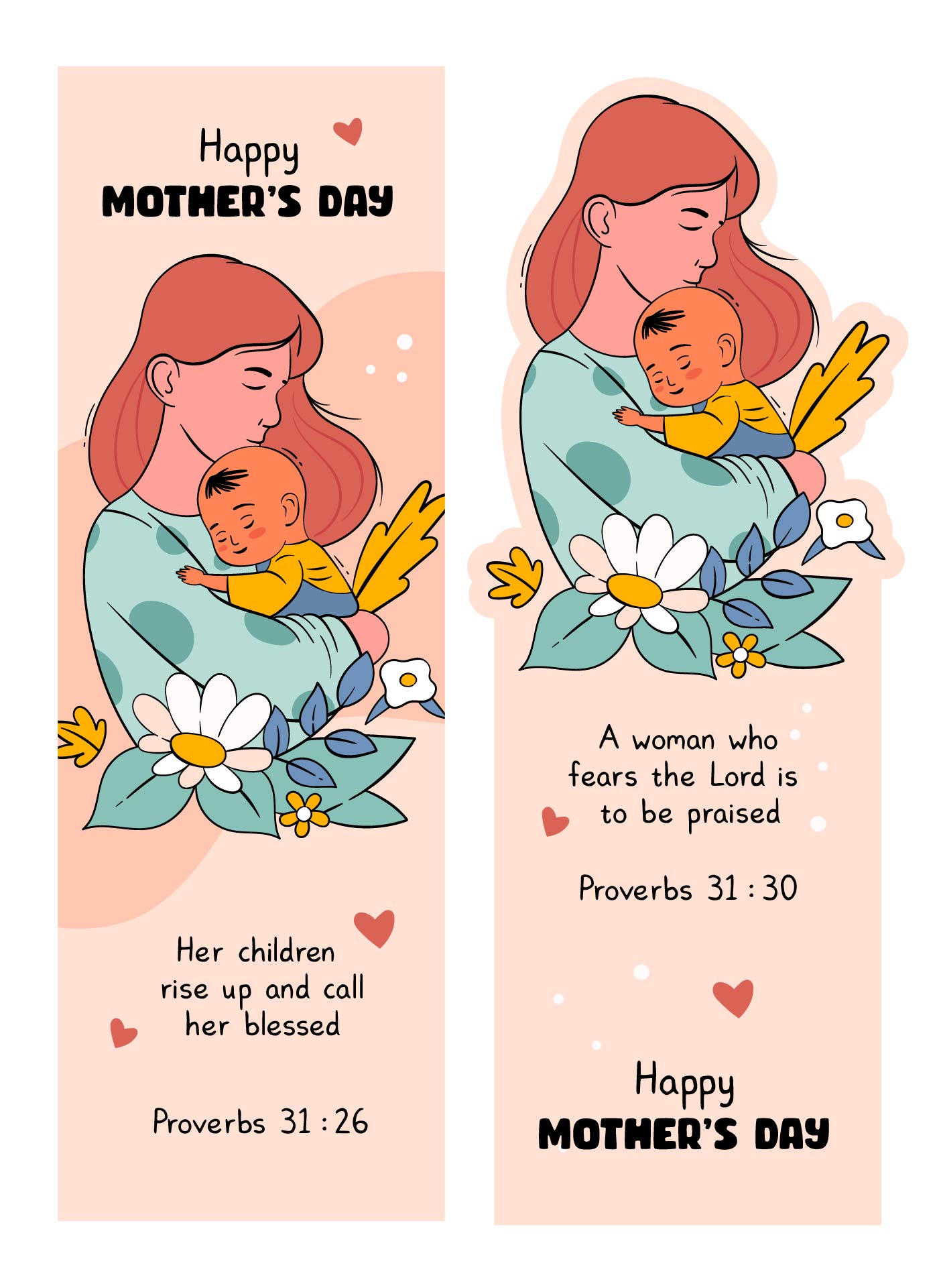 Christian Mothers Day Bookmarks