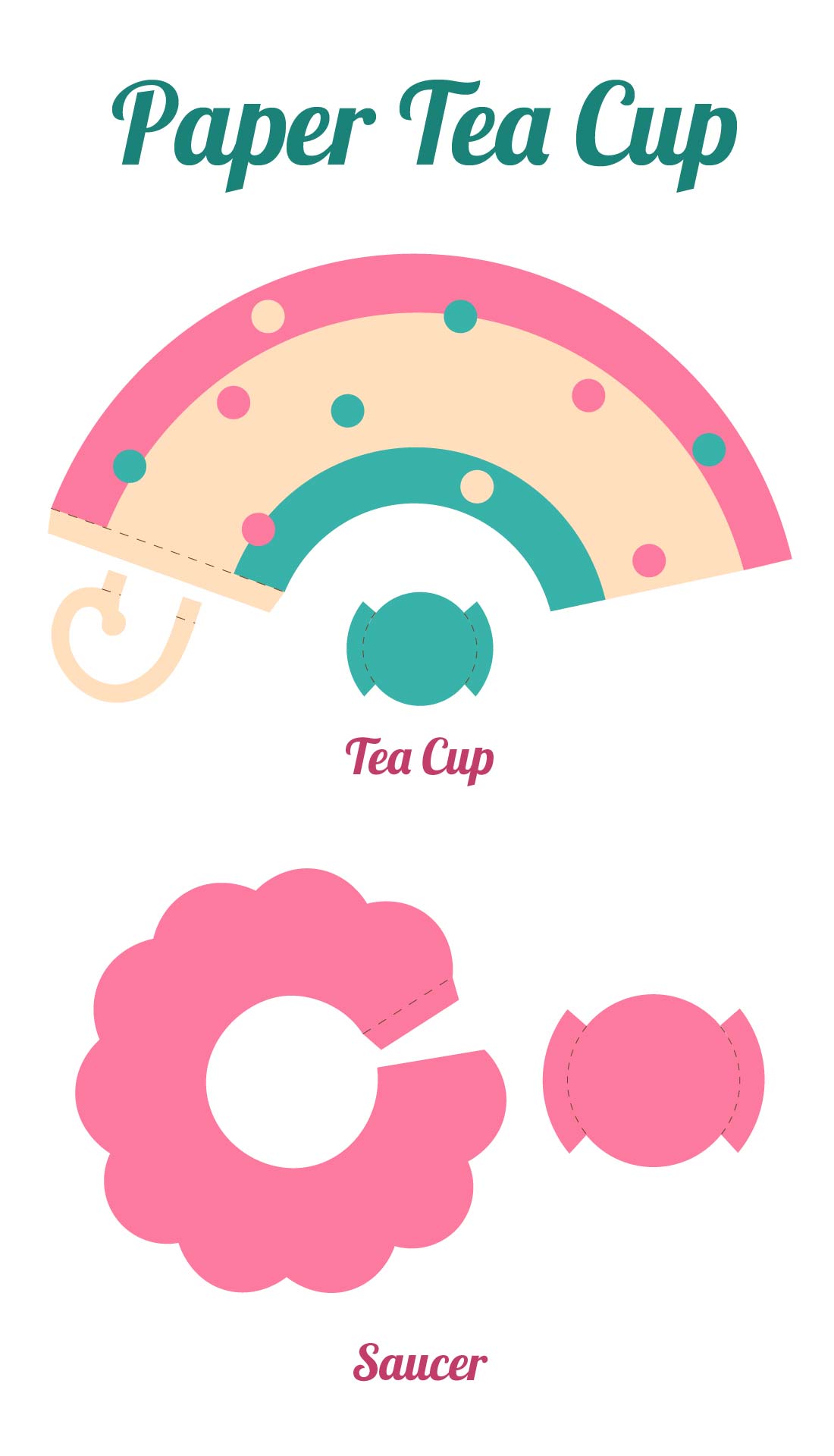 Printable Tea Cup Template 3D