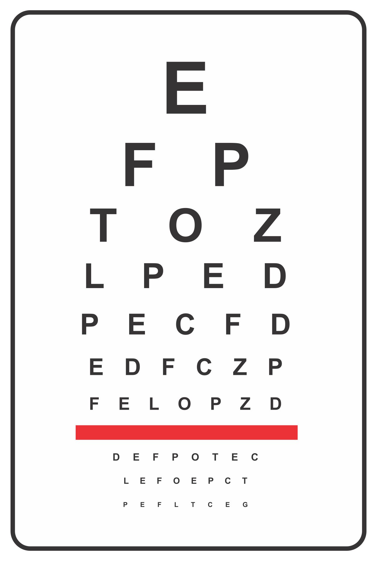 Snellen Eye Chart Printable