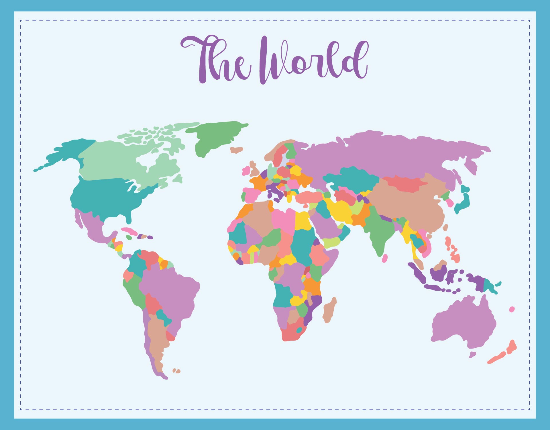 10 Best Printable World Map Not Labeled PDF for Free at Printablee