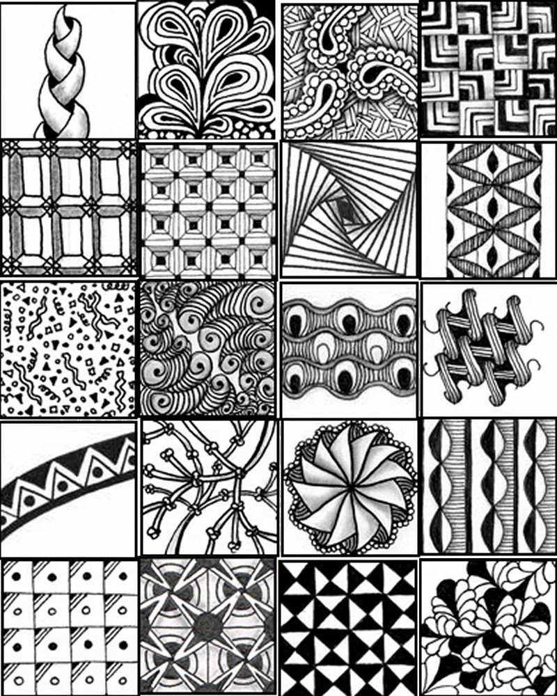 Flower Patterns Zentangle - 9 Free PDF Printables | Printablee