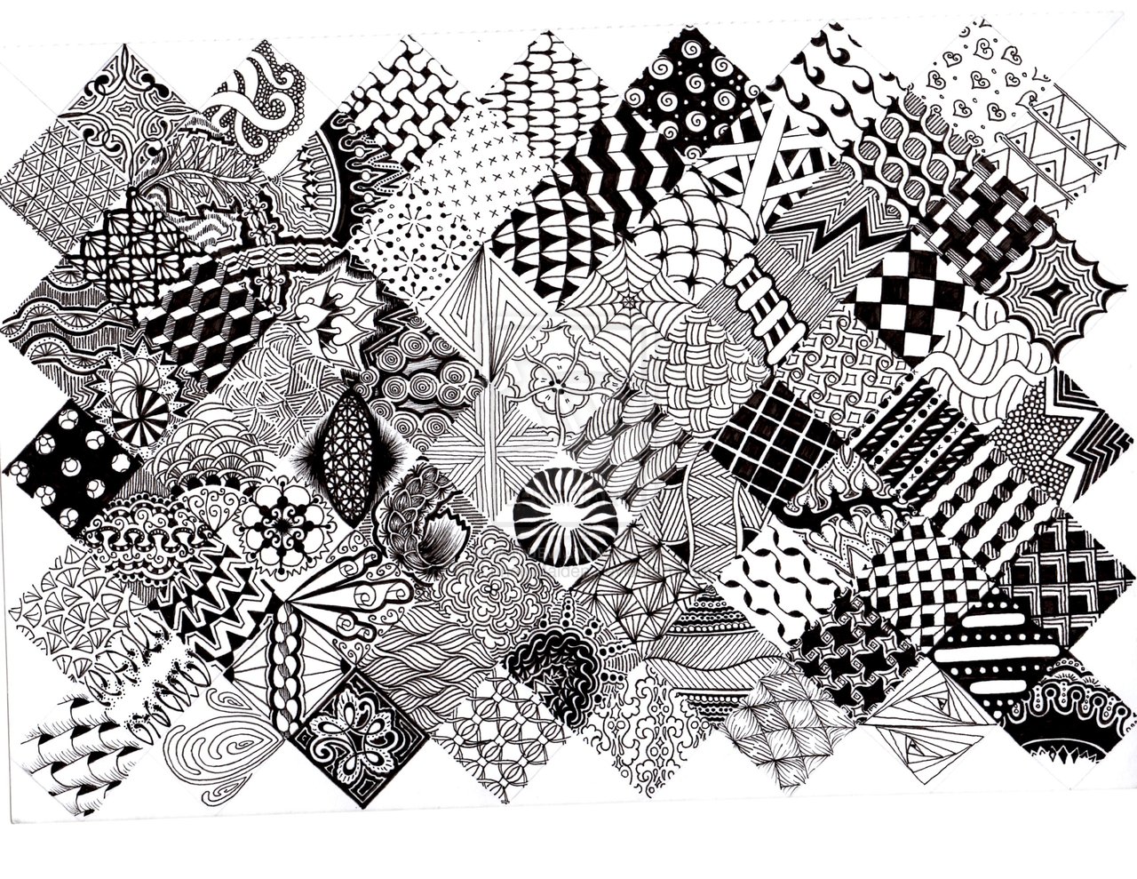 9 Best Printable Flower Patterns Zentangle PDF For Free At Printablee