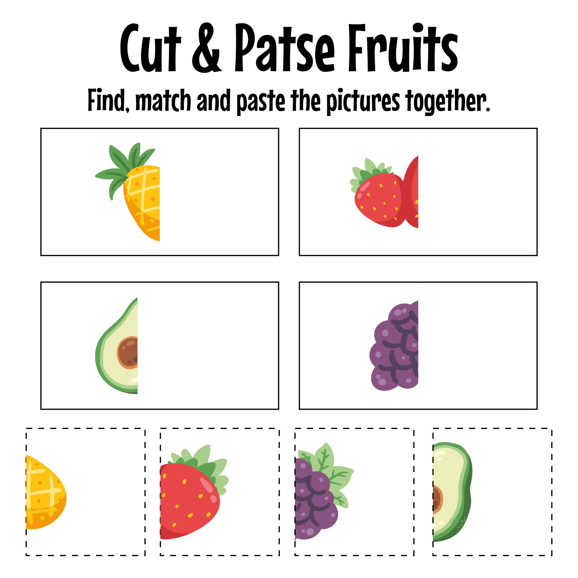 Cut And Paste 10 Free PDF Printables Printablee