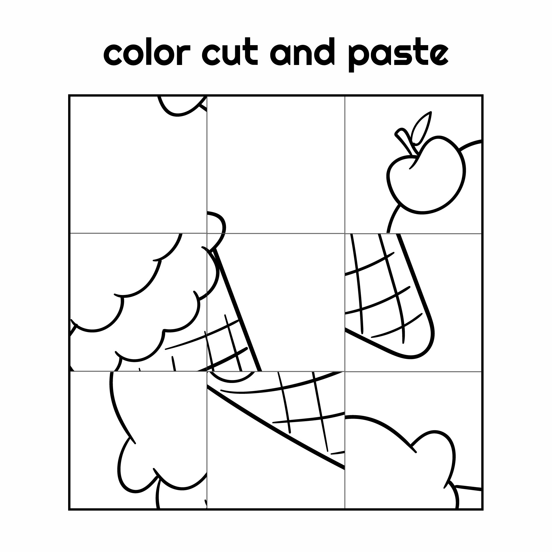 Cut Color And Paste Worksheets