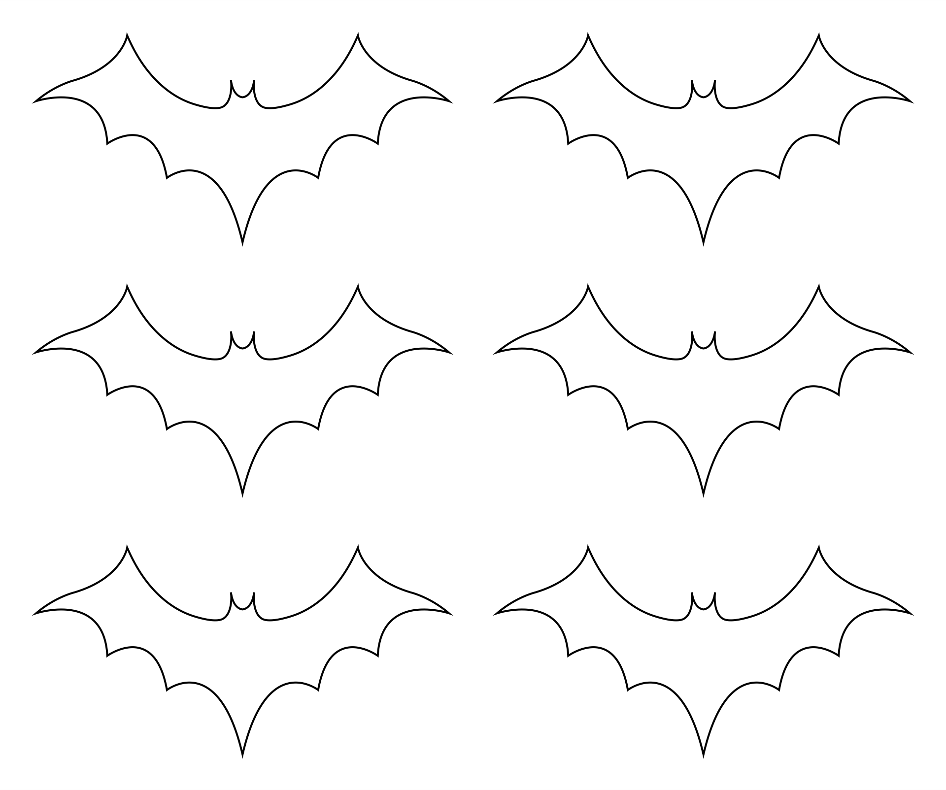Halloween Bat Stencils Printable