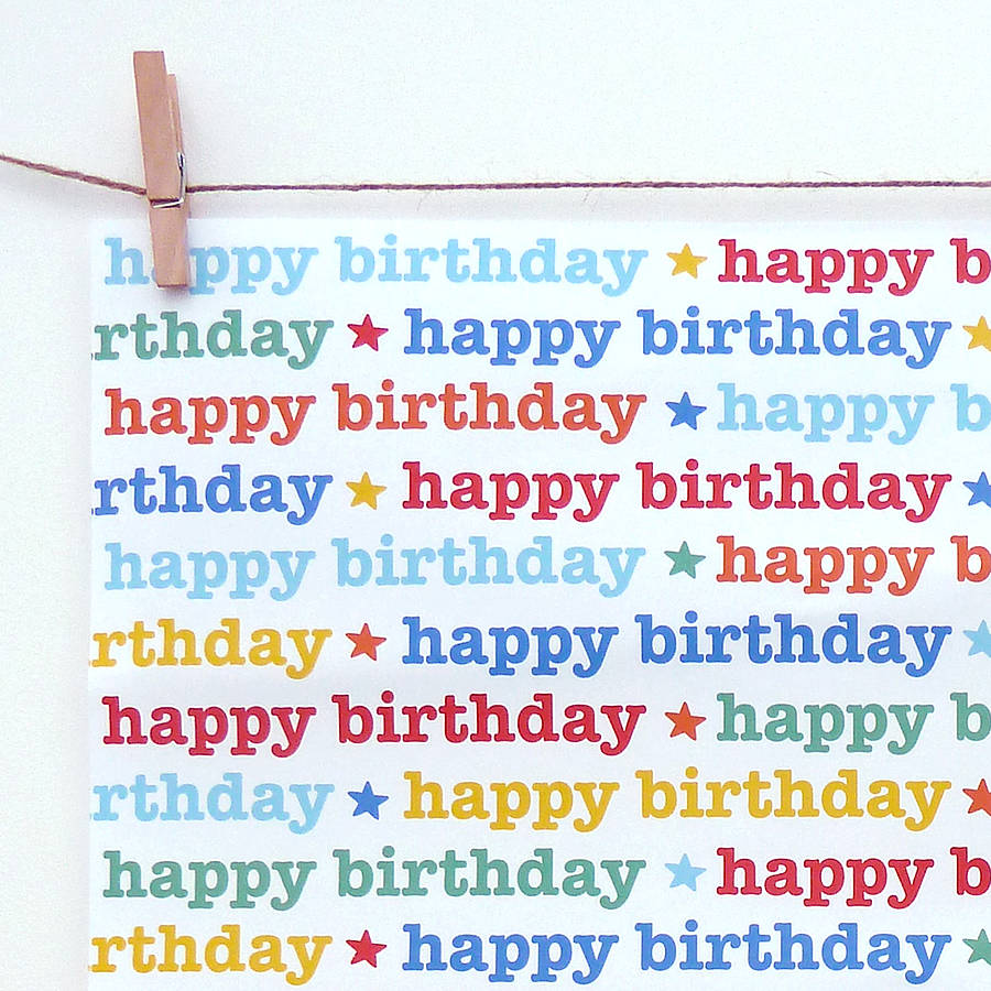 Happy Birthday Printable Wrapping Paper