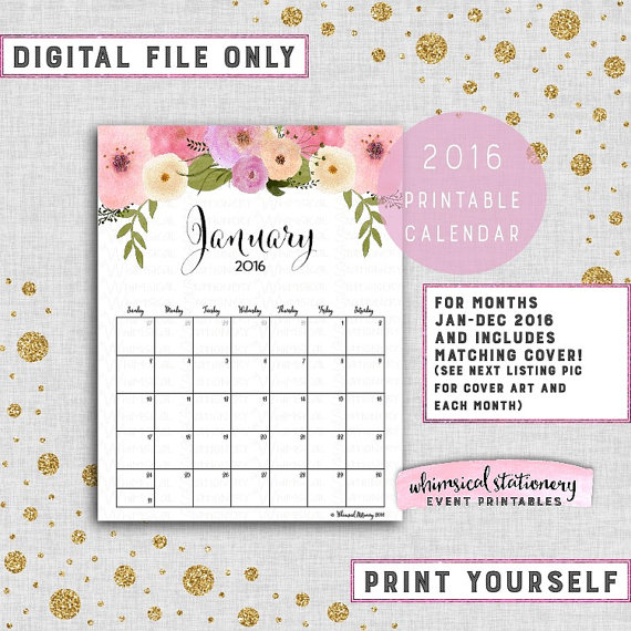 7 Best Images of Blank Calendar Printable Pink Flowers - Cute May 2015 ...