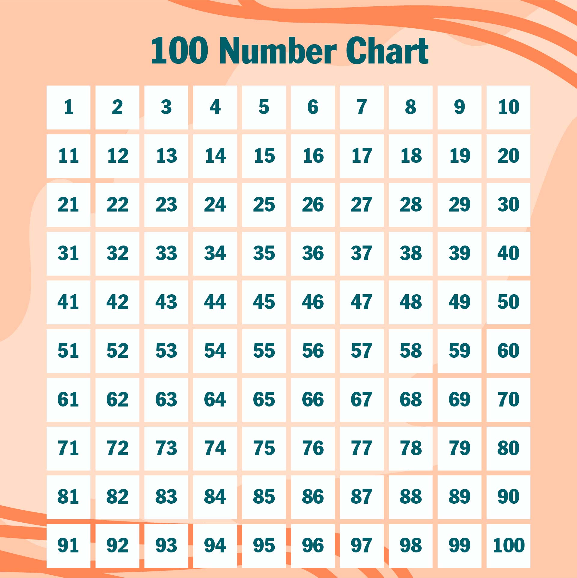 Number Grid 1 100 10 Free PDF Printables Printablee