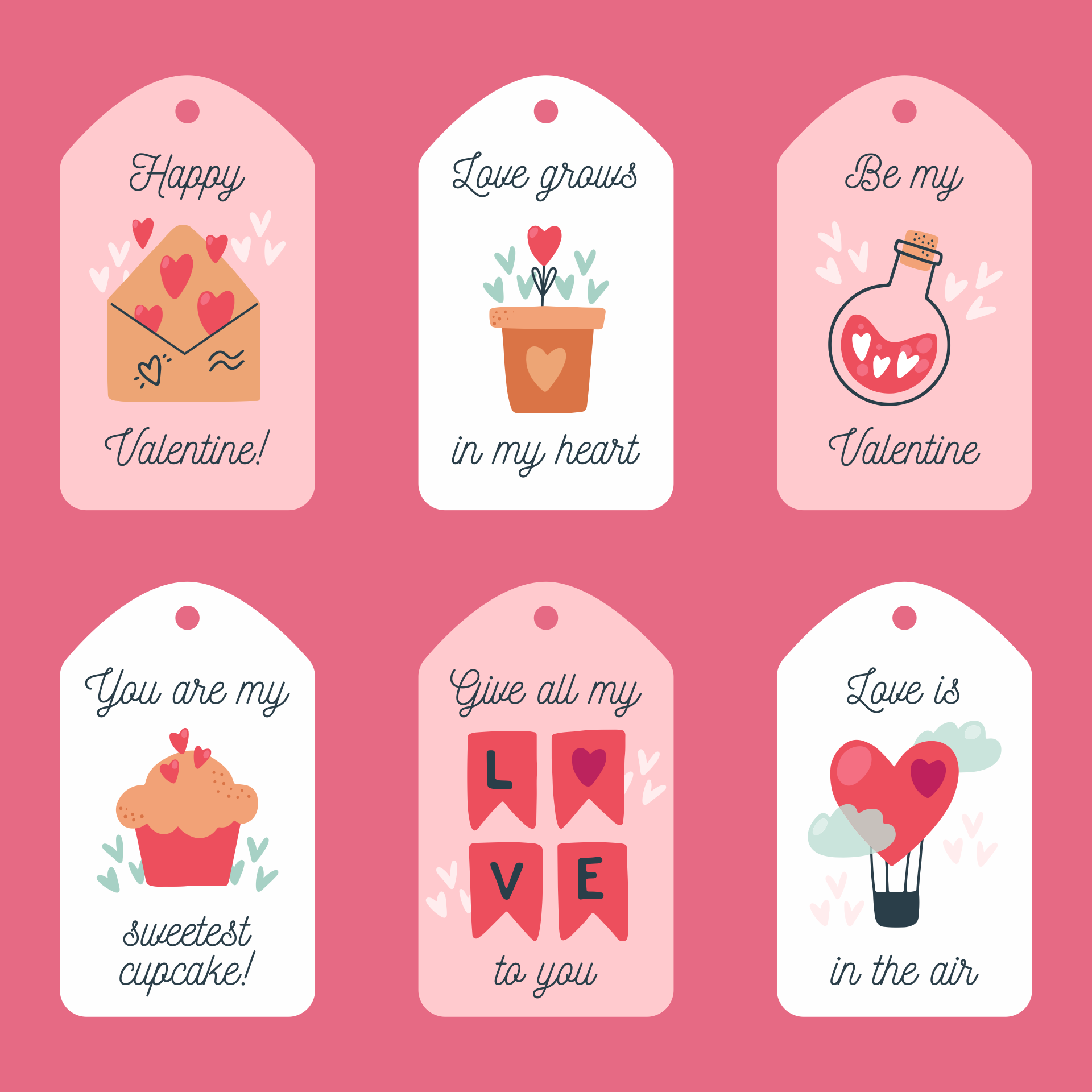 Valentine Gift Tags 10 Free PDF Printables Printablee