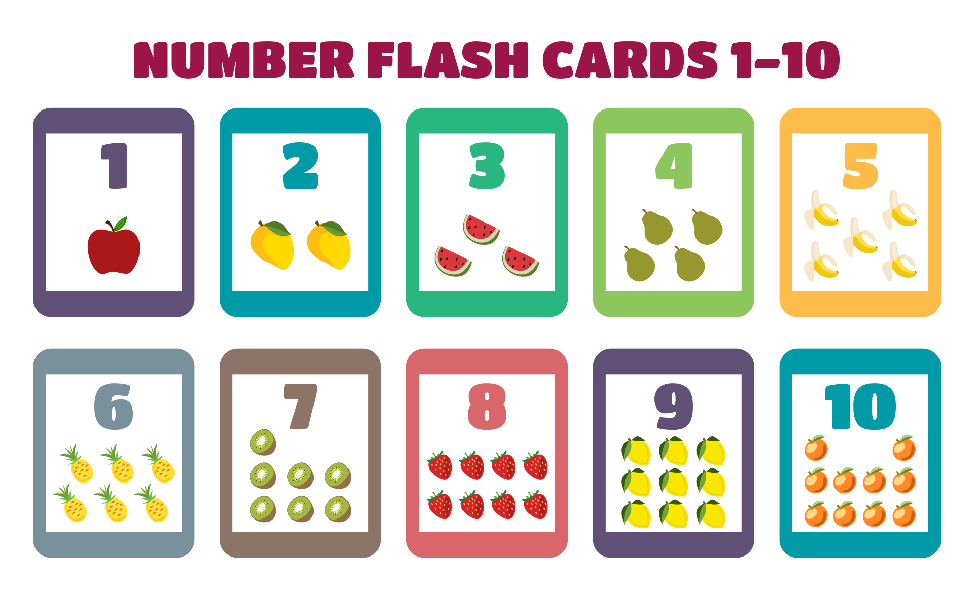 Printable Flashcards 1 10