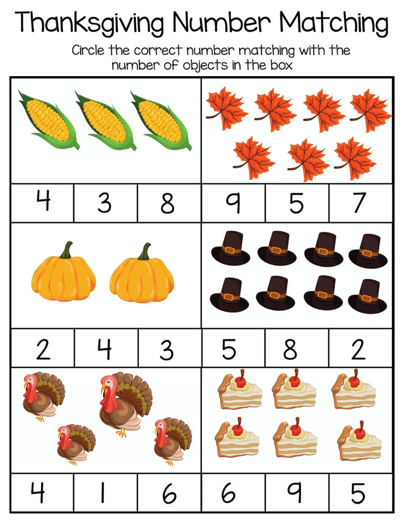 10 Best Kindergarten Thanksgiving Printables PDF For Free At Printablee