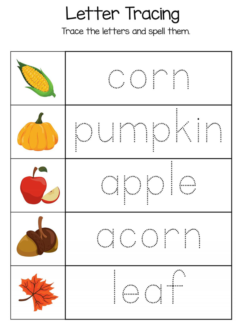 Free Printable Worksheets For Kindergarten Thanksgiving