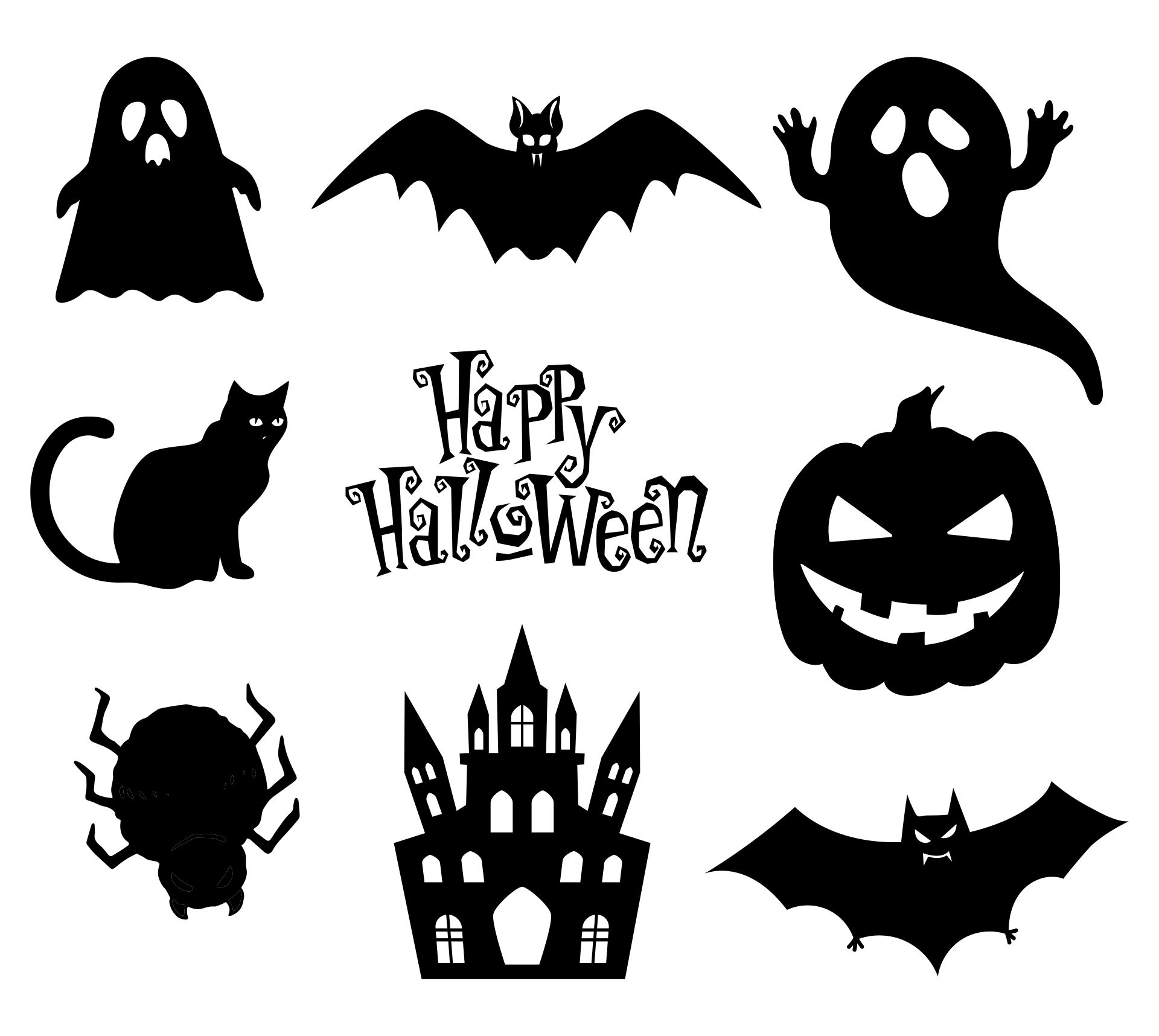 Halloween Printable Silhouettes - Printable World Holiday