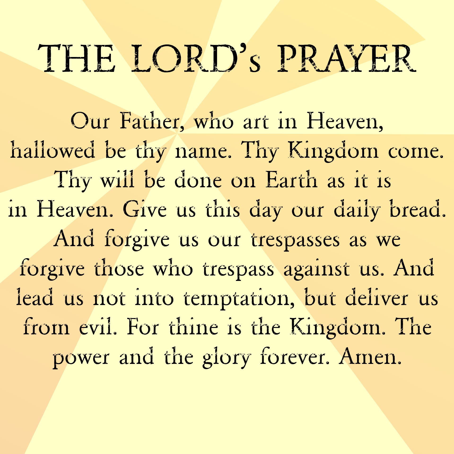 The Lord Prayer Printable