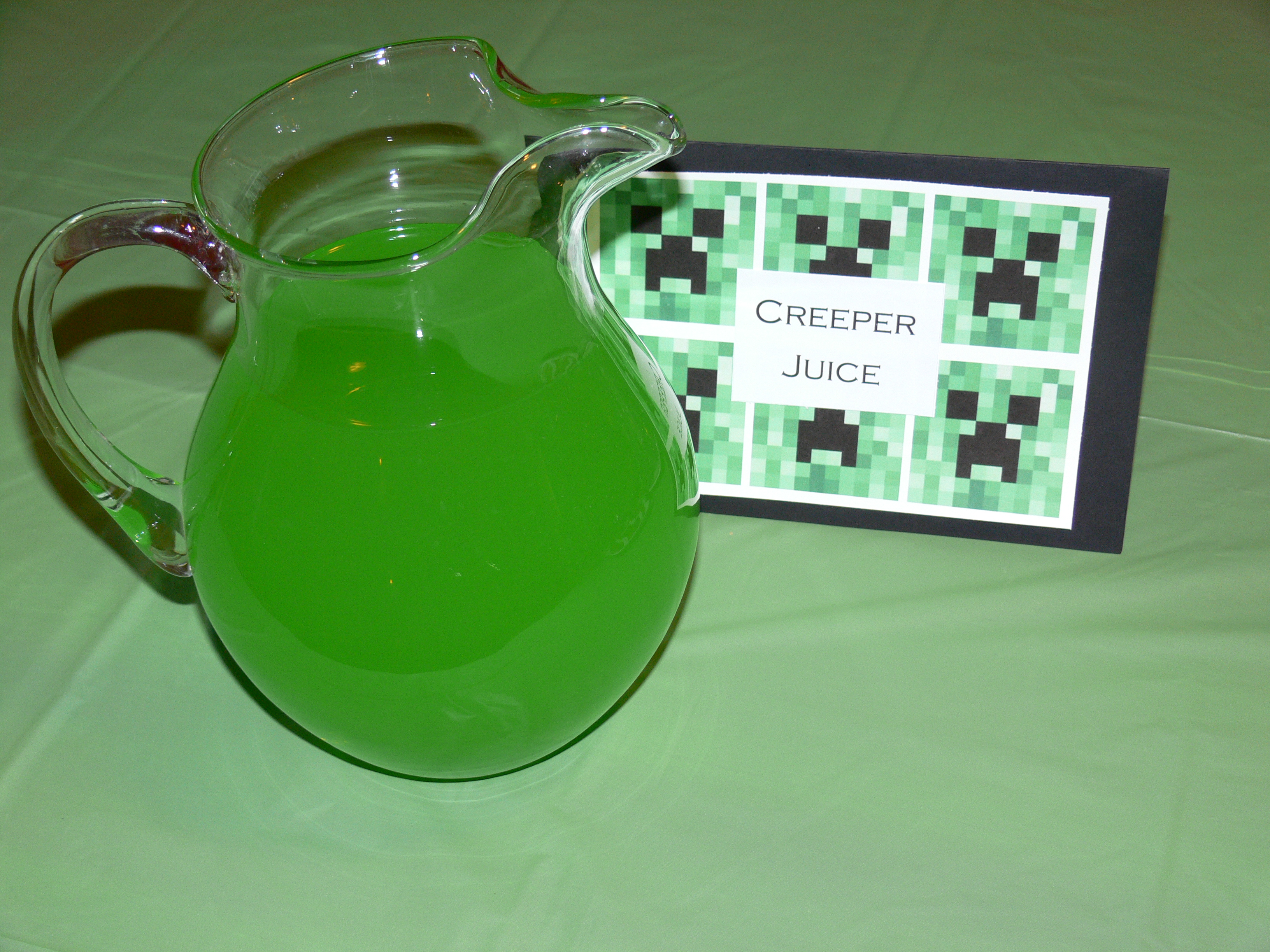 Minecraft Creeper Juice Printable