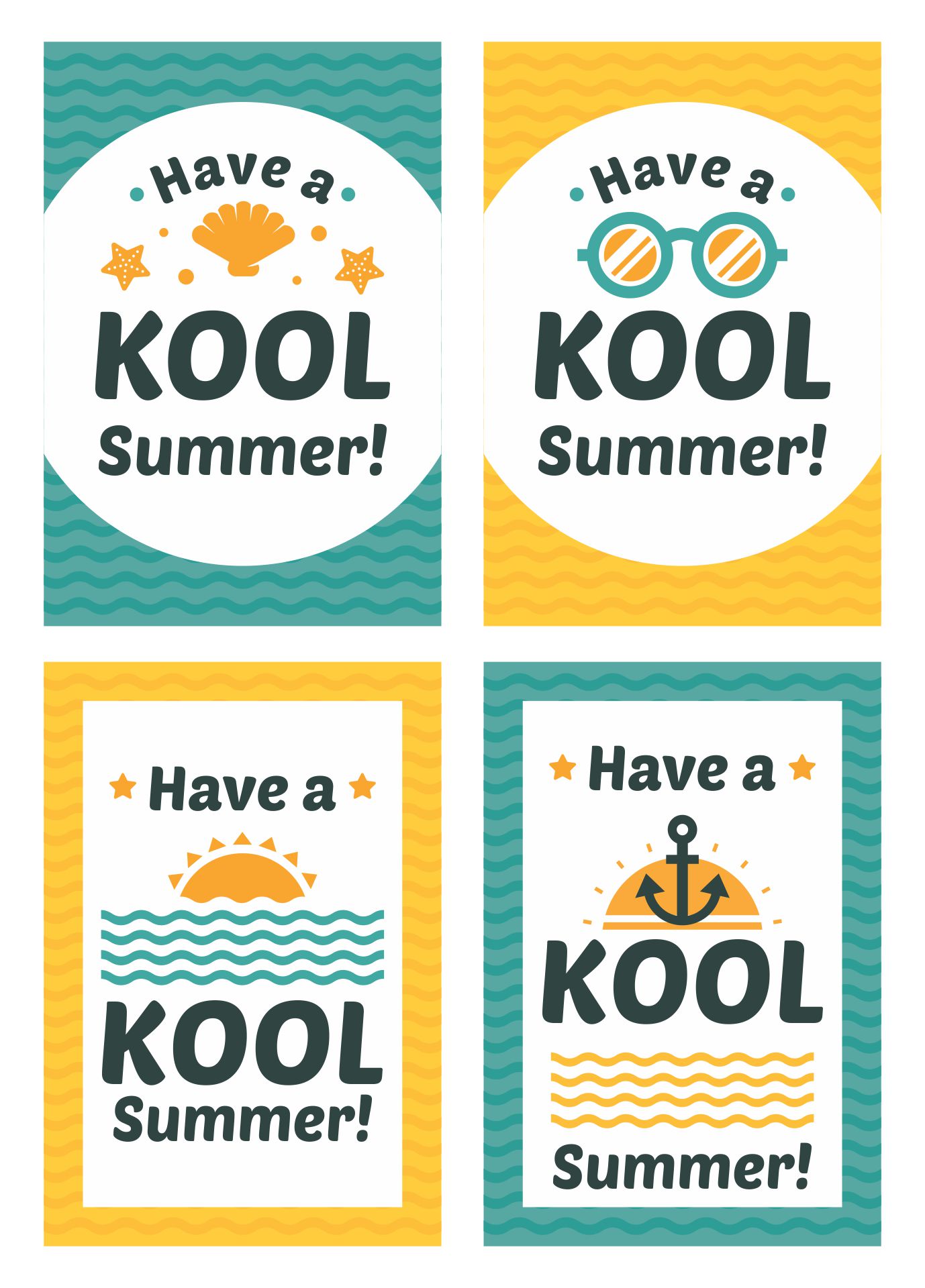 Have A Kool Summer Printable Tags