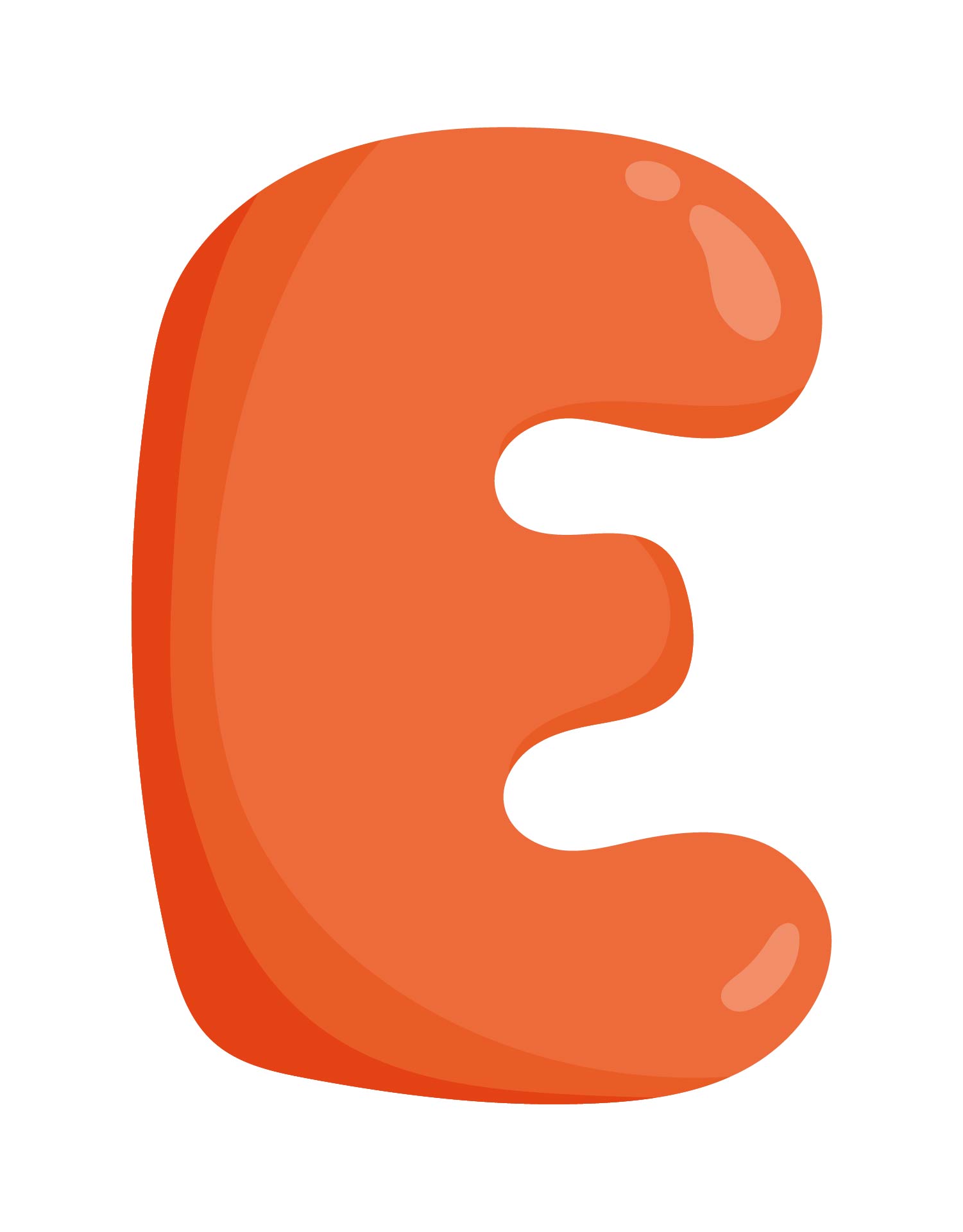 6 Best Big Printable Bubble Letter E PDF For Free At Printablee