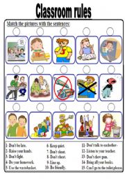 Classroom Rules Activities Worksheets