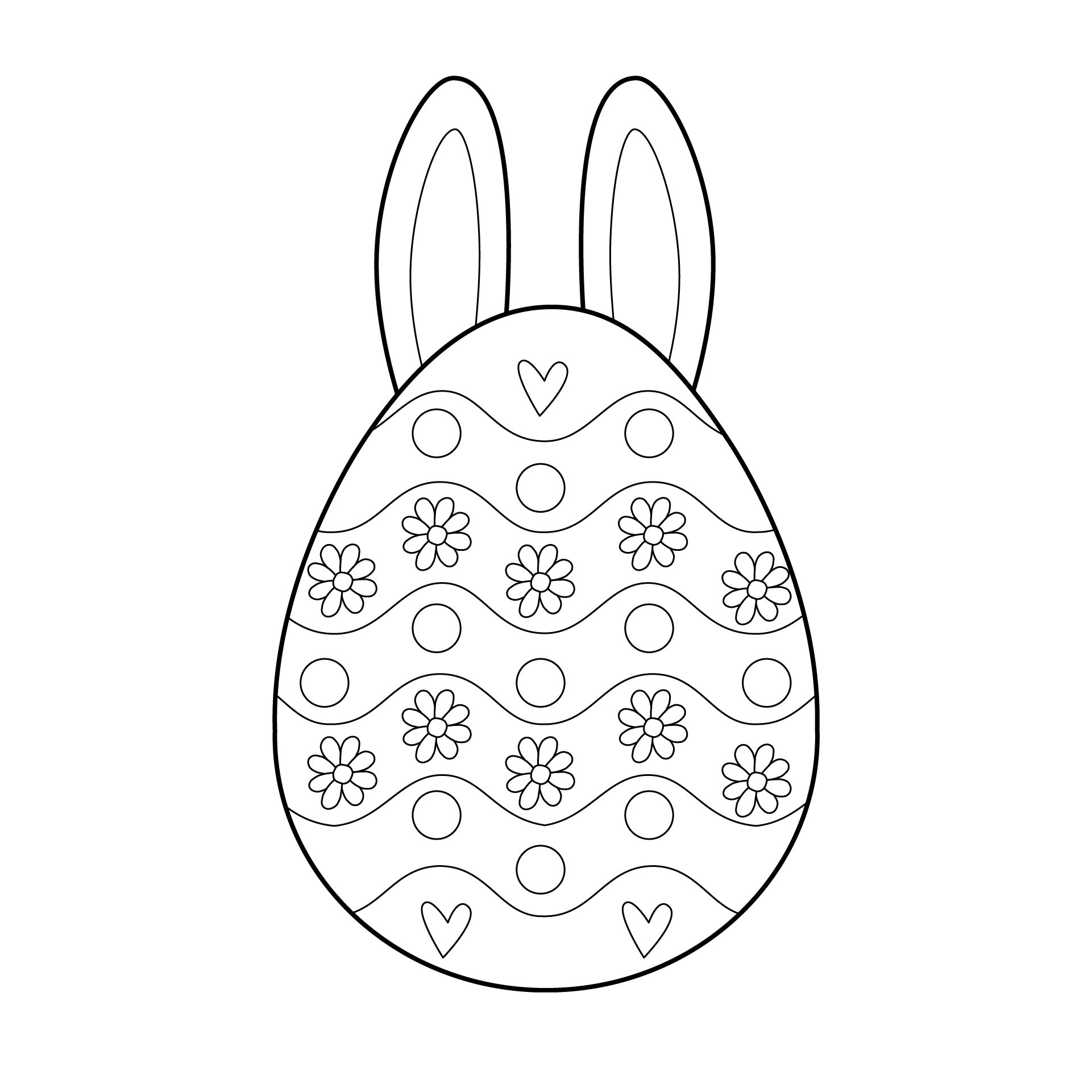 Adult Easter Egg Coloring Pages Printable