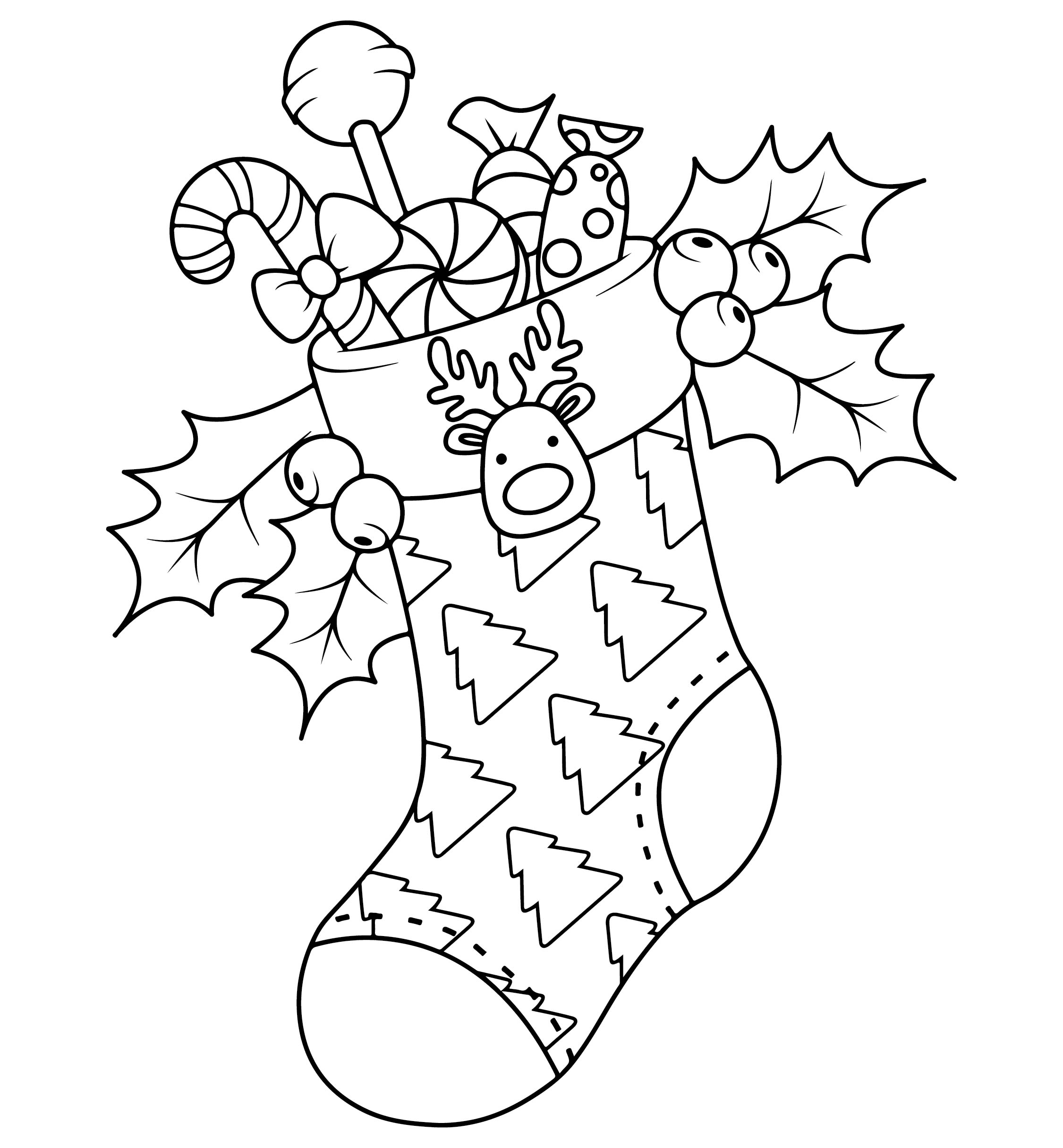 15 Best Christmas Stocking Coloring Pages Printable PDF for Free at