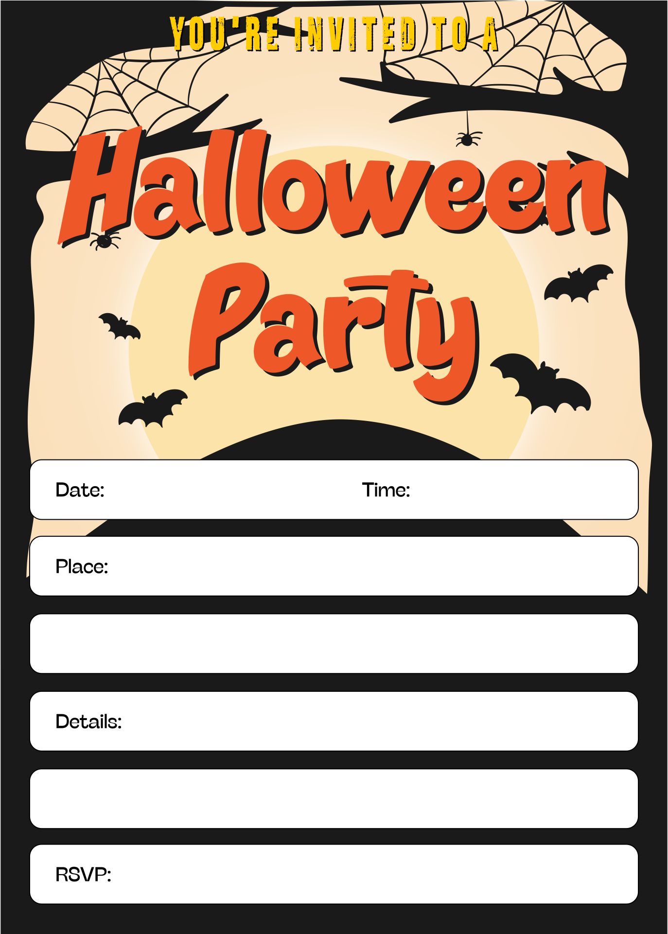 Halloween Flyer Templates - 15 Free PDF Printables | Printablee