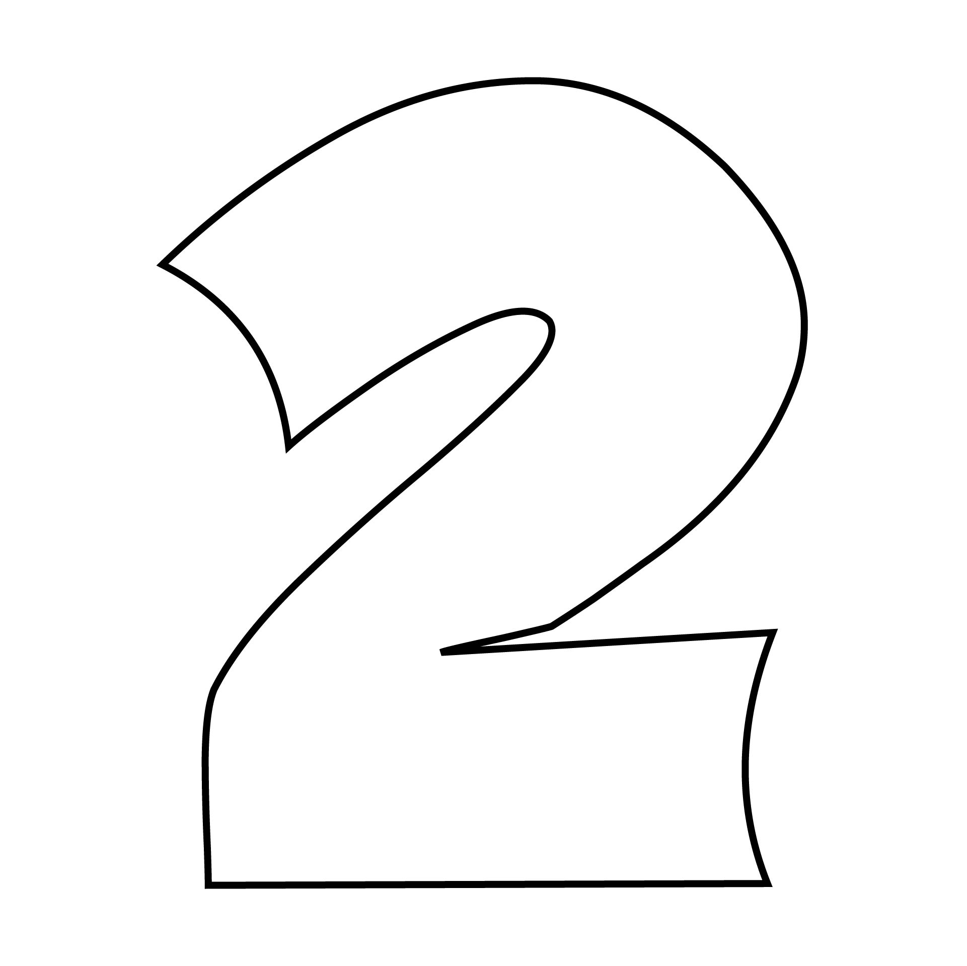 Number 1 Outline Printable Numbers Craft Shop Clip Art Number 1