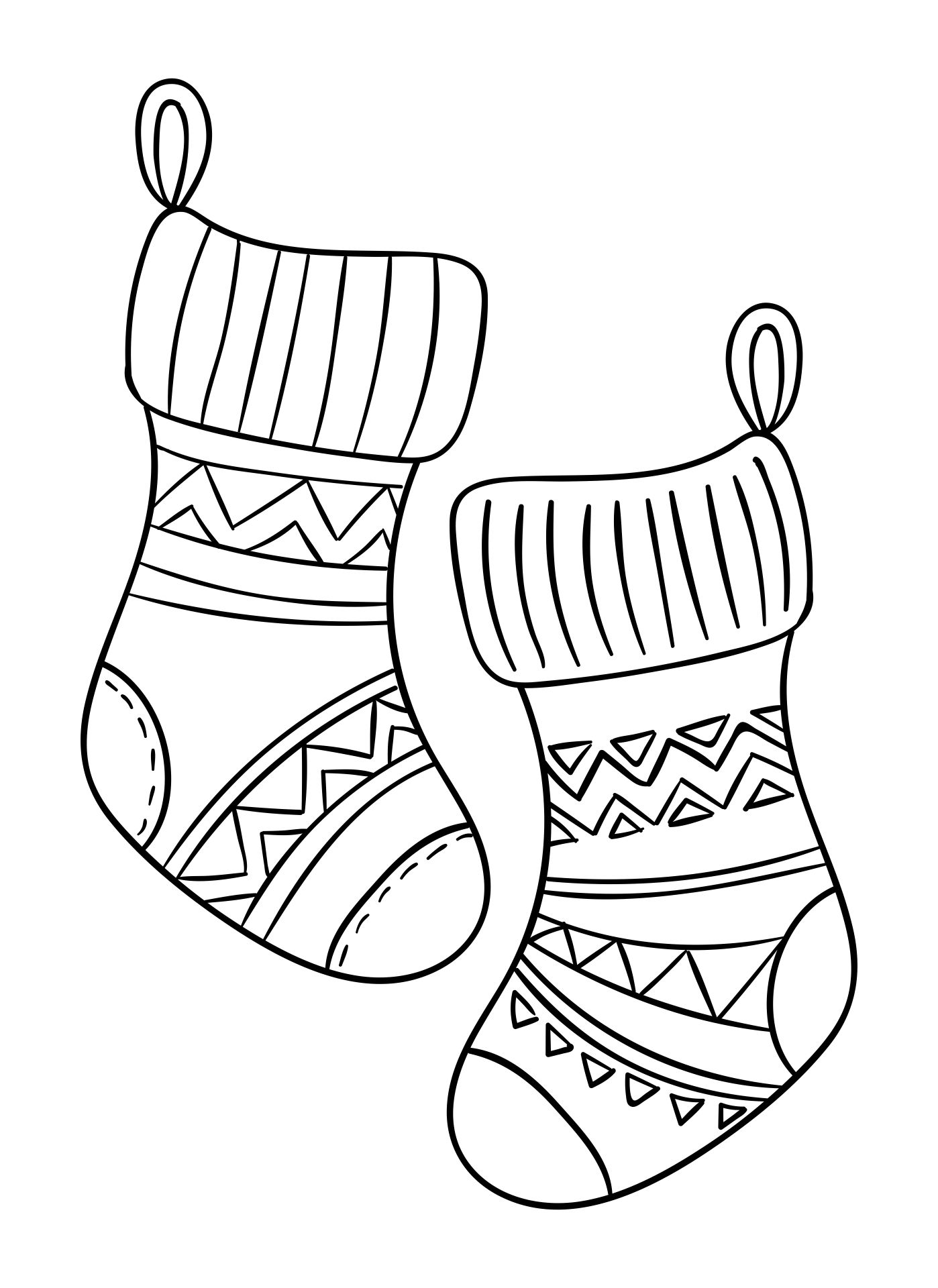 Christmas Stocking Coloring Pages Printable