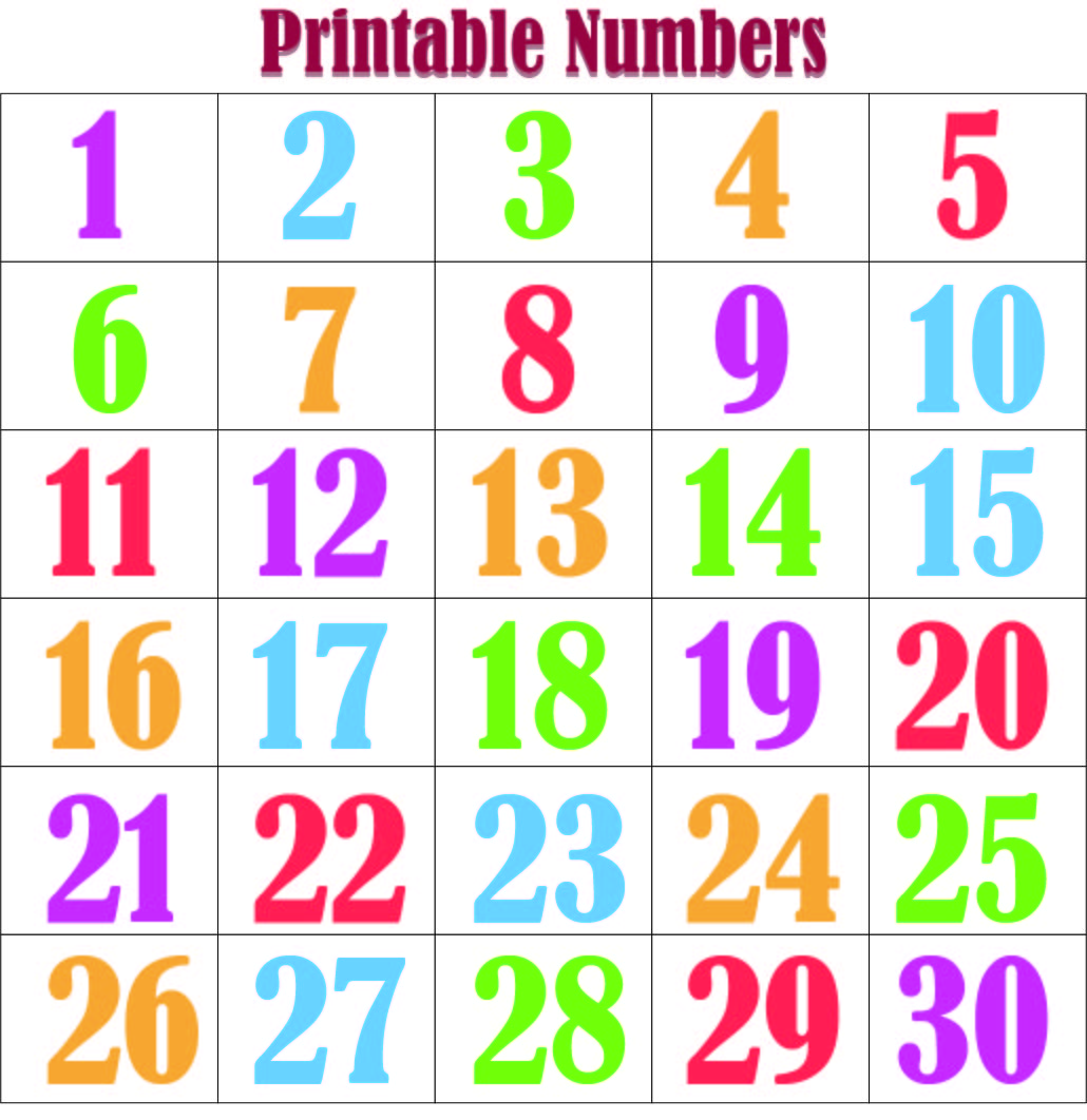 10 Best Printable Numbers Printablee