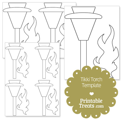 Tiki Torch Printable Template