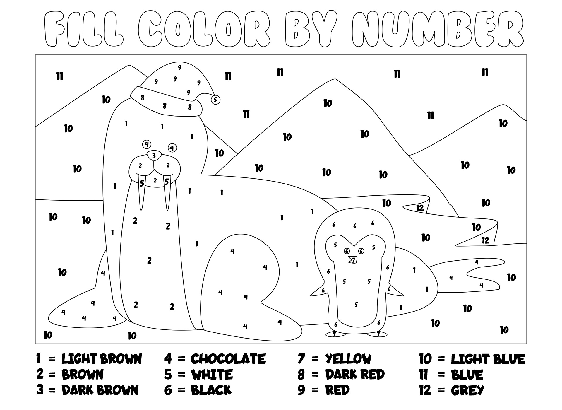 5 Best Images of January Color By Number Printables - Color by Number ...