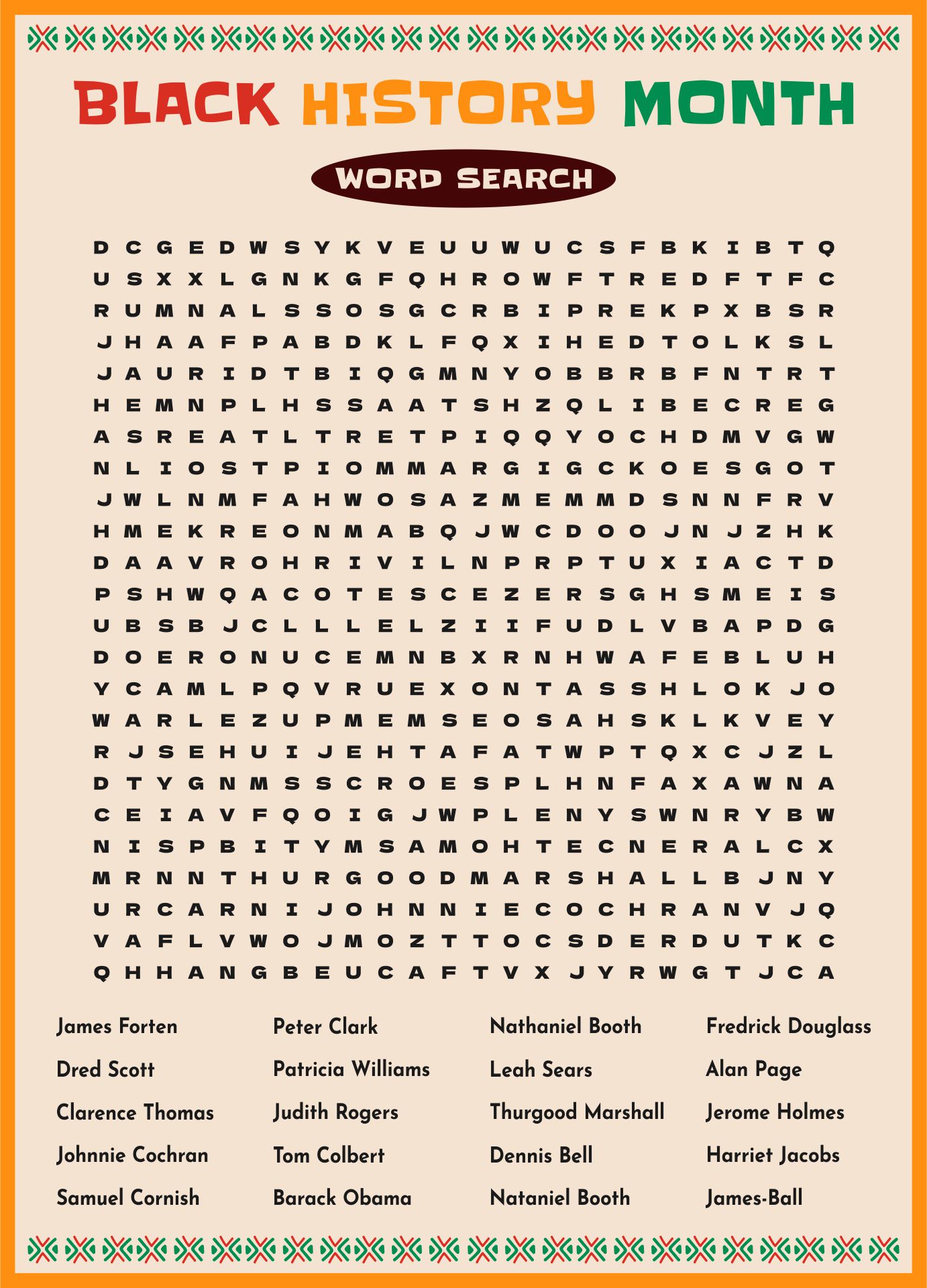 4 Best Images of Black History Month Word Search Printables - Black ...