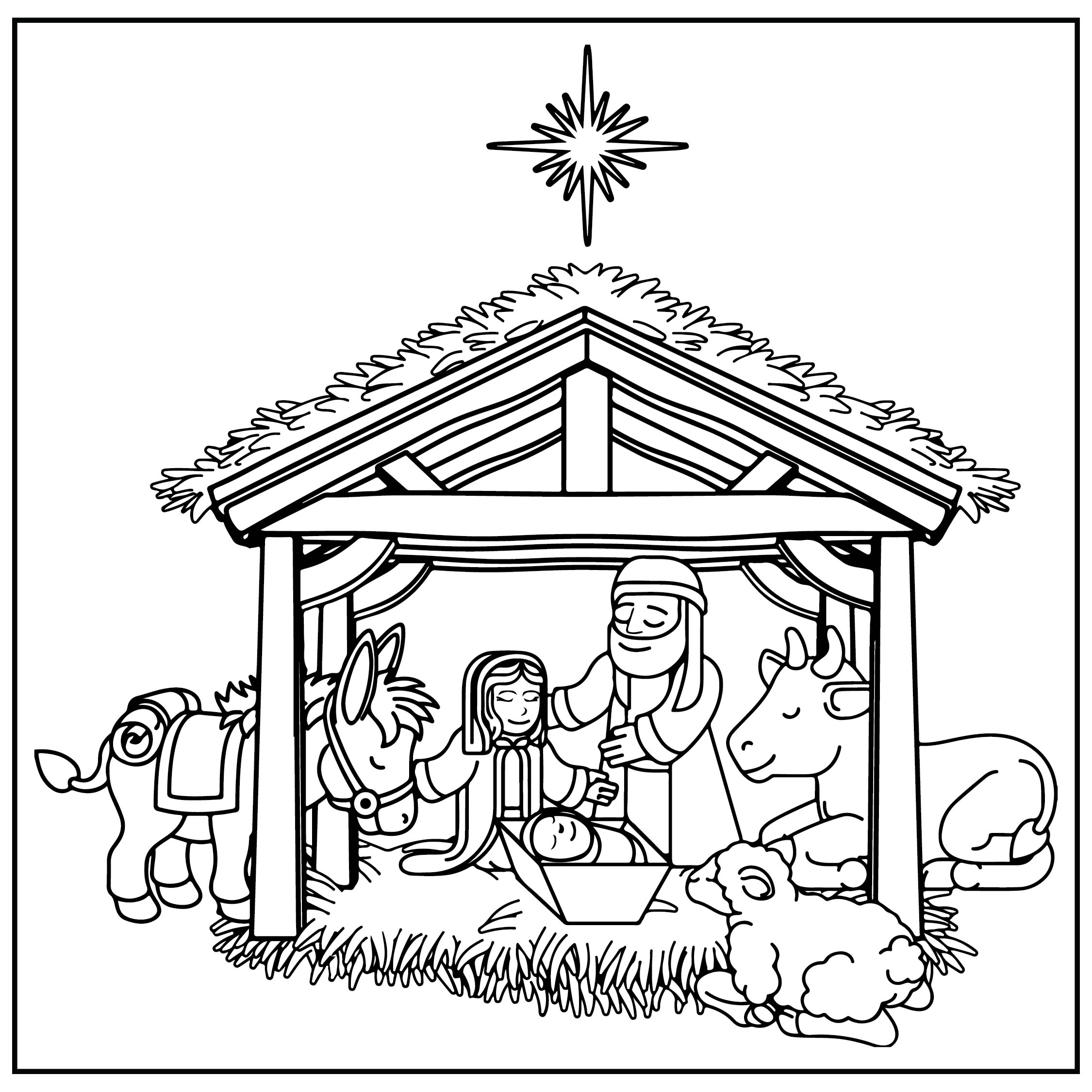 15 Best Christmas Nativity Scene Coloring Page Printable PDF For Free At Printablee