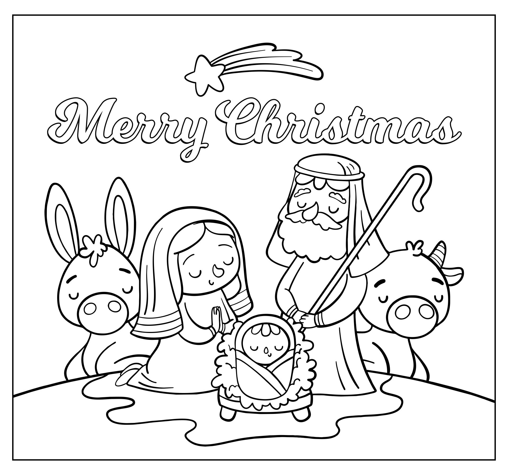 Christmas Nativity Coloring Pages Printable