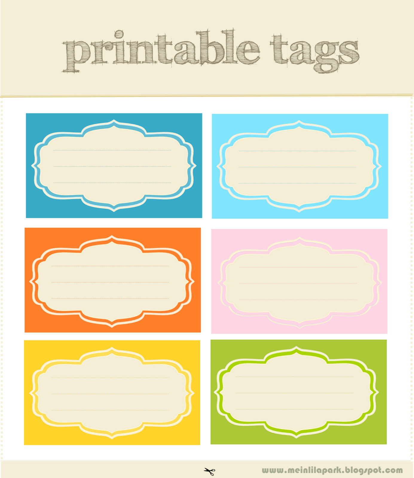 Printable Labels Tags