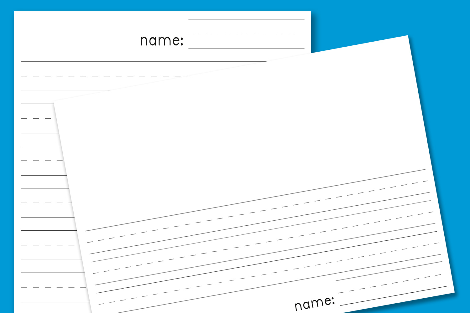 Printable Lined Writing Paper Kindergarten