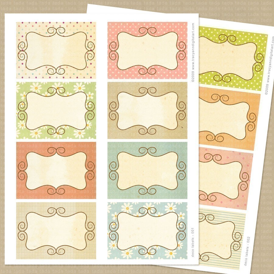 Printable Scrapbook Tags