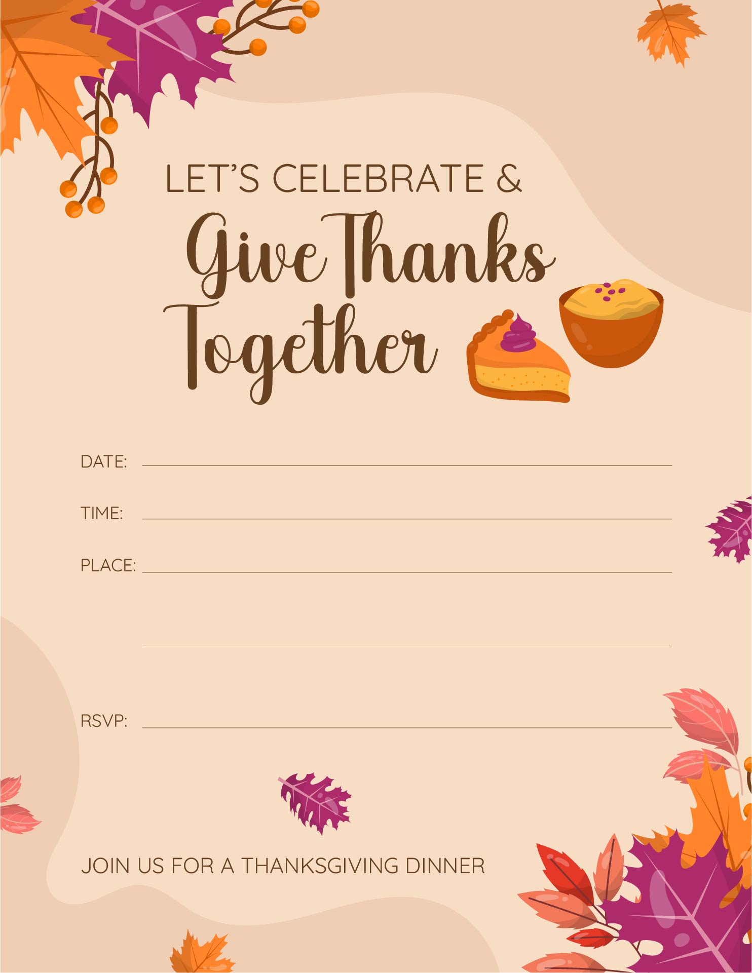 Printable Thanksgiving Day Cards