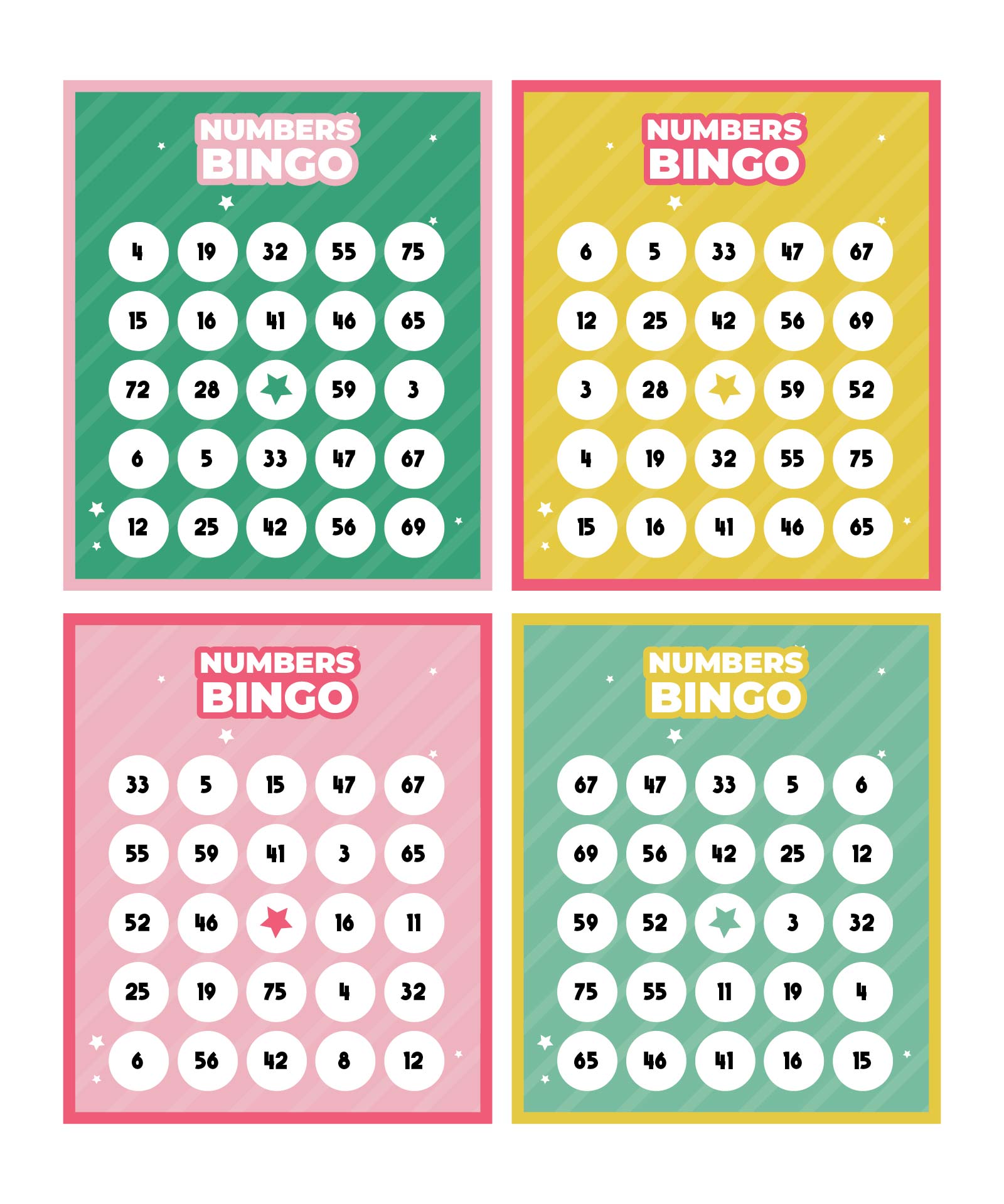 printable number bingo cards 1 75